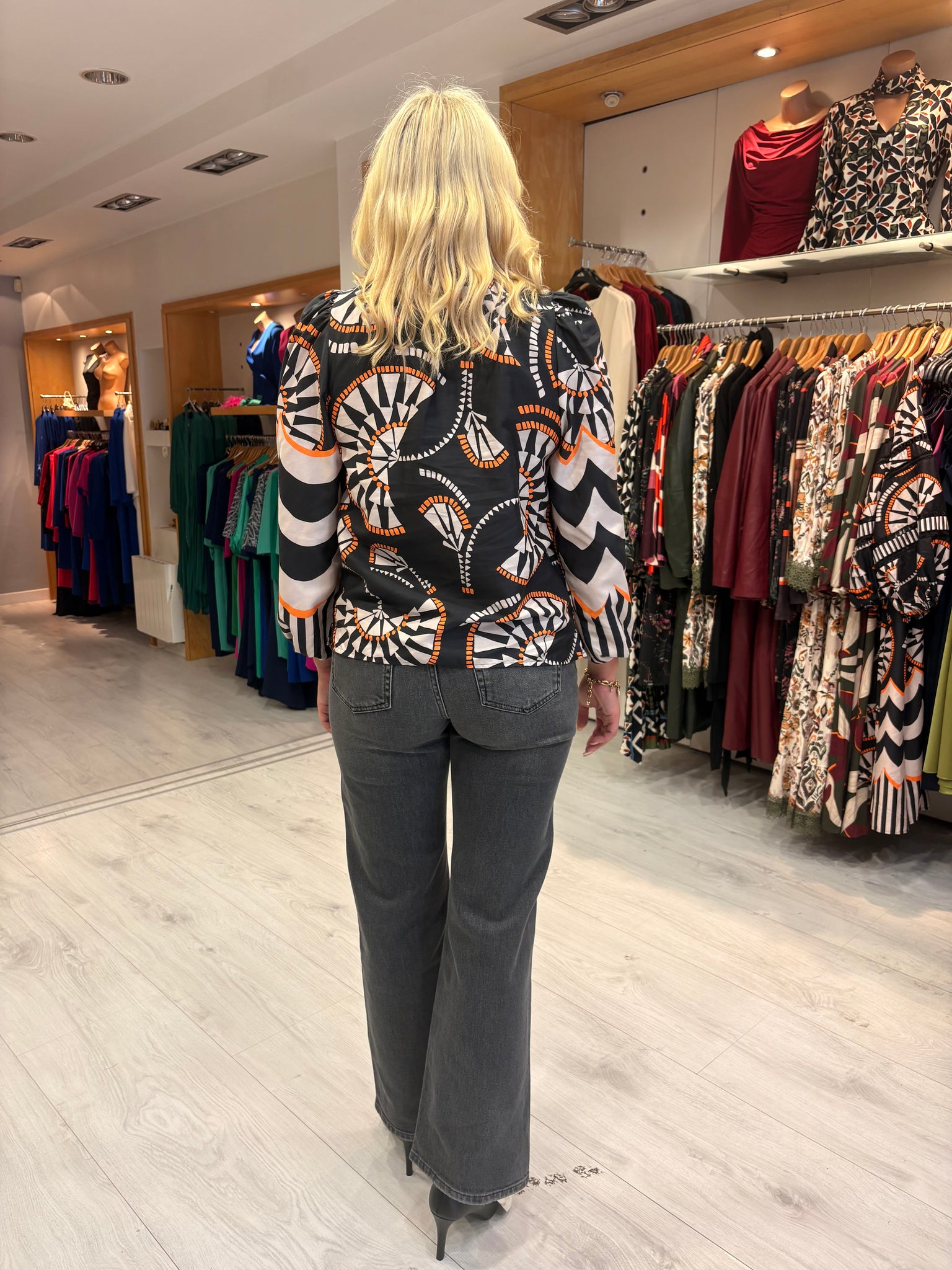 Emily Lovelock Black Print Top