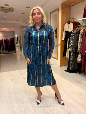 This Girls Curiosity Blue Print Midi Dress