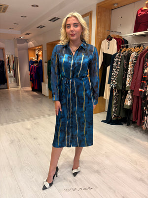This Girls Curiosity Blue Print Midi Dress