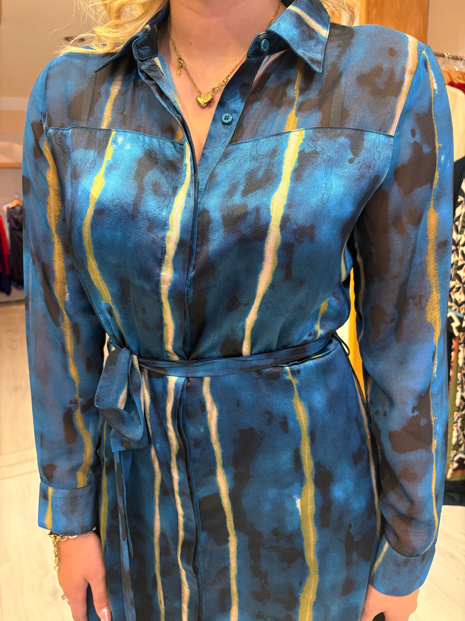 This Girls Curiosity Blue Print Midi Dress