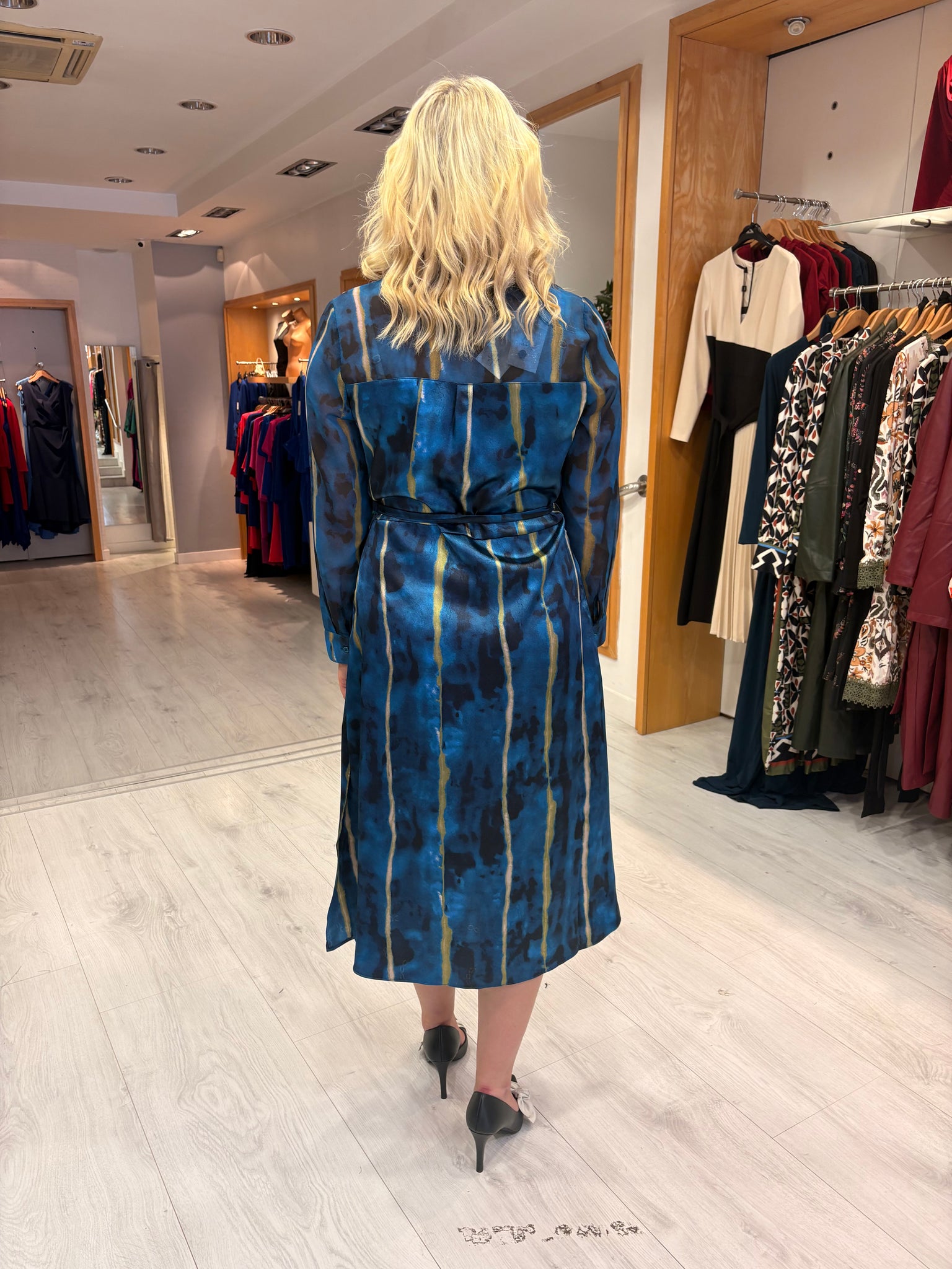This Girls Curiosity Blue Print Midi Dress