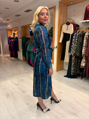 This Girls Curiosity Blue Print Midi Dress