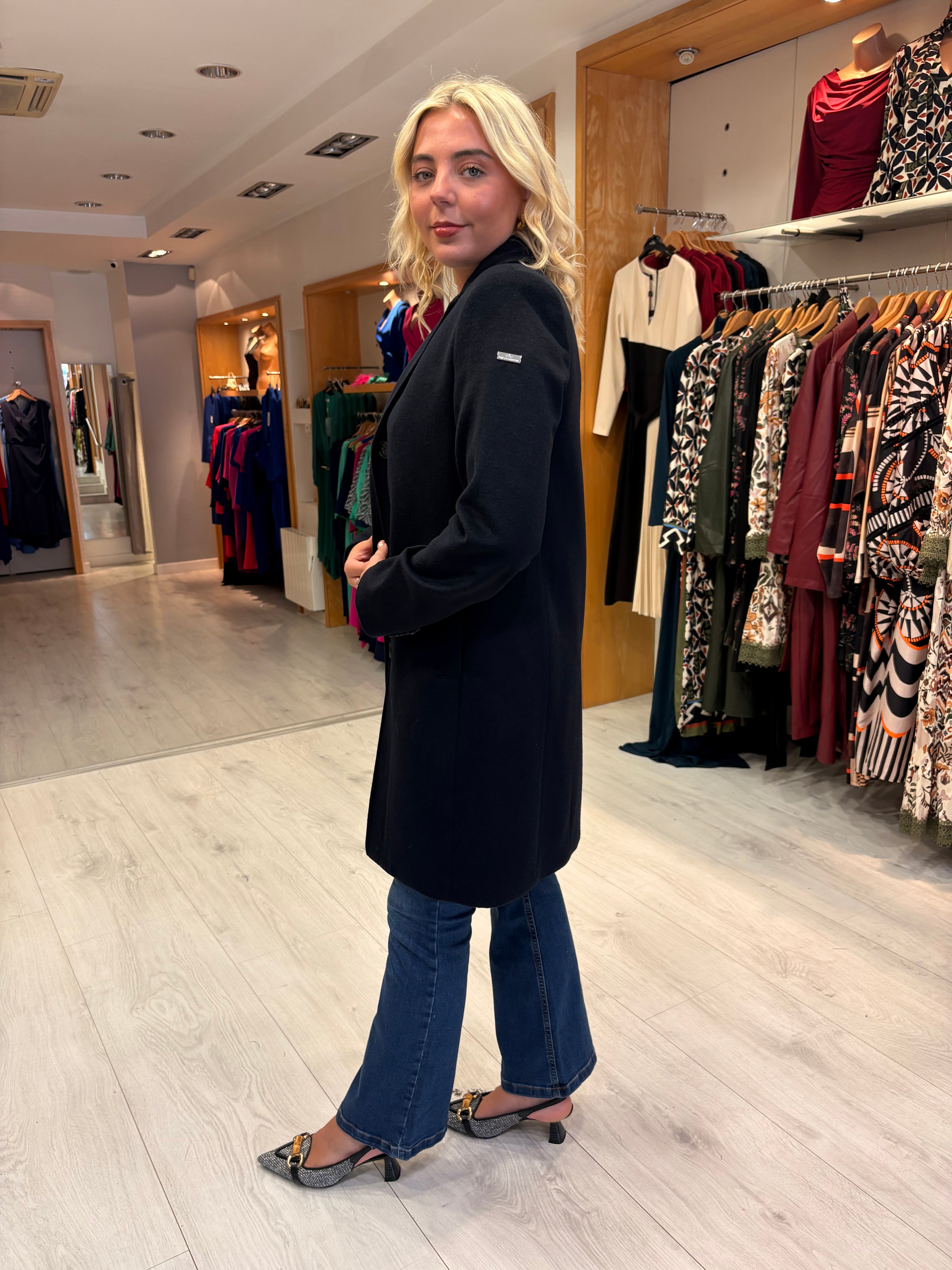 Hv Polo Navy Coat with Detachable Inner layer