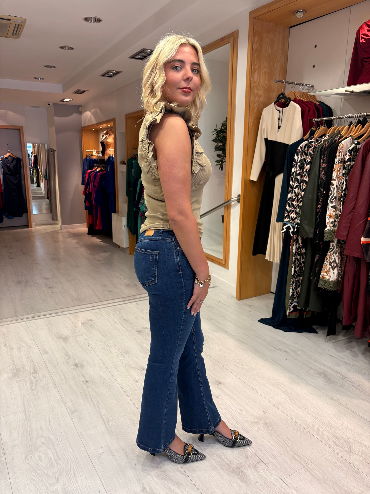 Karen By Simonsen Chinchilla Frill Top