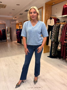 Kaffe Blue Soft-touch knit