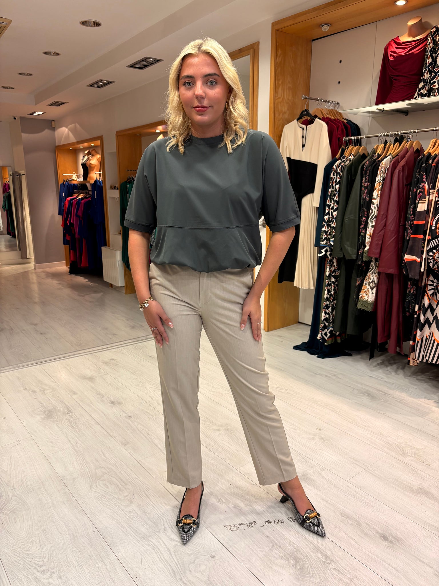 Kaffe Feather Sakura Zip Trousers