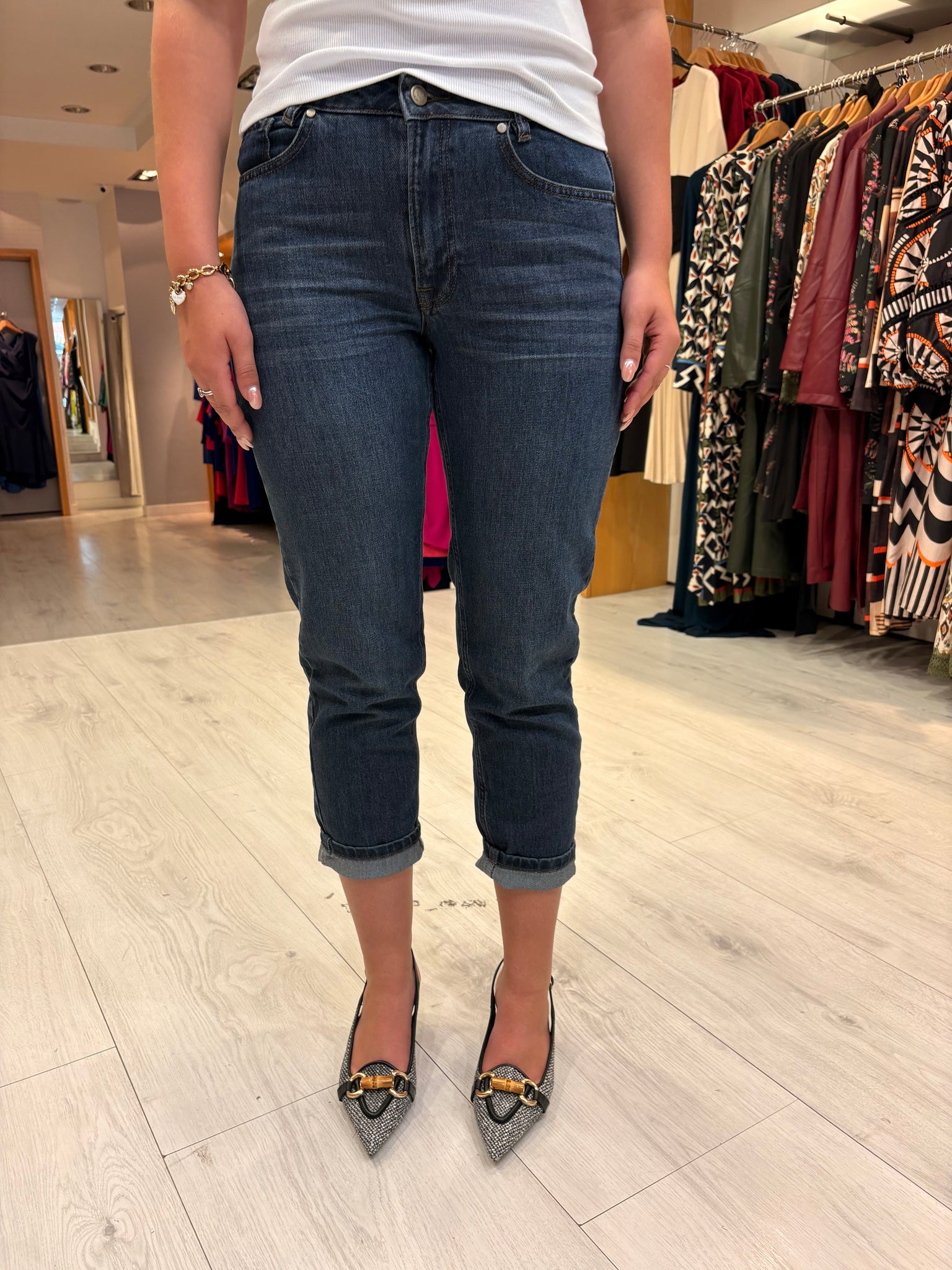 My Essential Dark Blue Mom Jeans