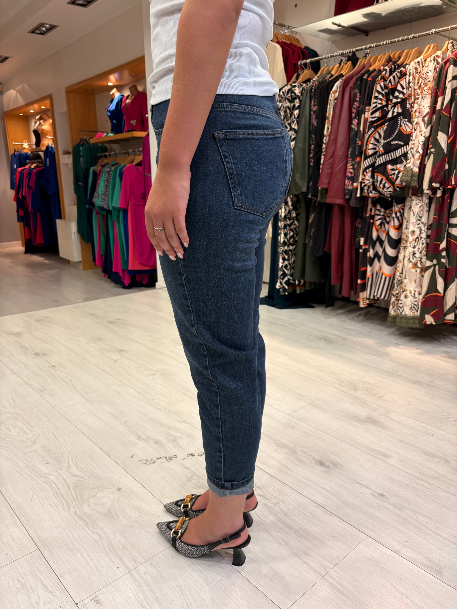 My Essential Dark Blue Mom Jeans