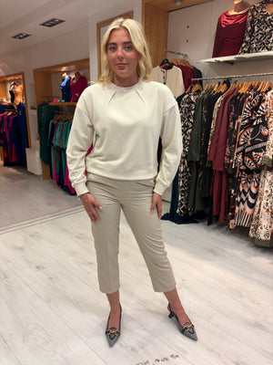 Kaffe Sakura Crop Feather Trouser