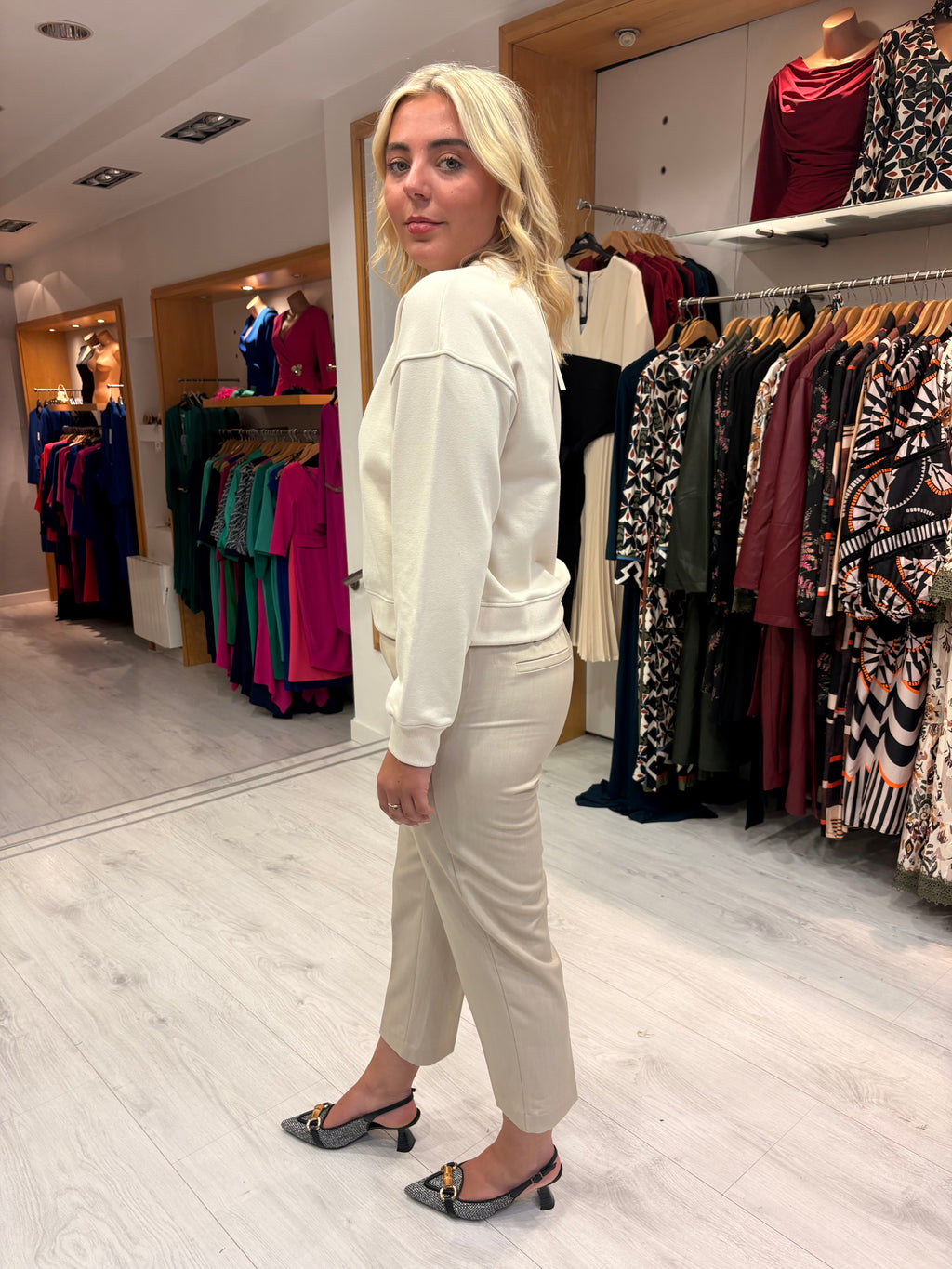 Kaffe Sakura Crop Feather Trouser