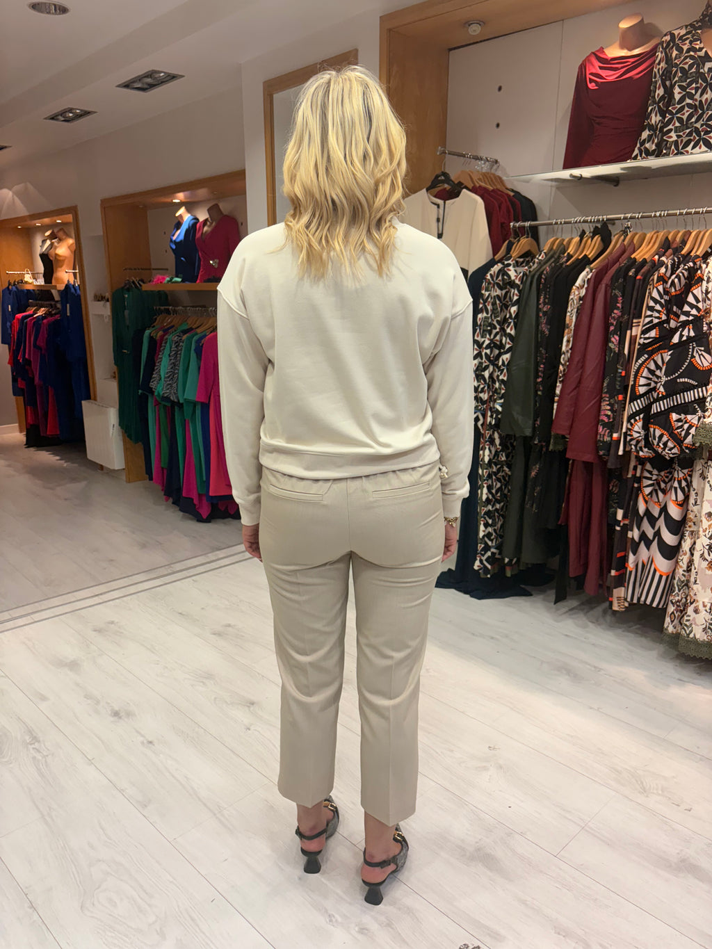 Kaffe Sakura Crop Feather Trouser