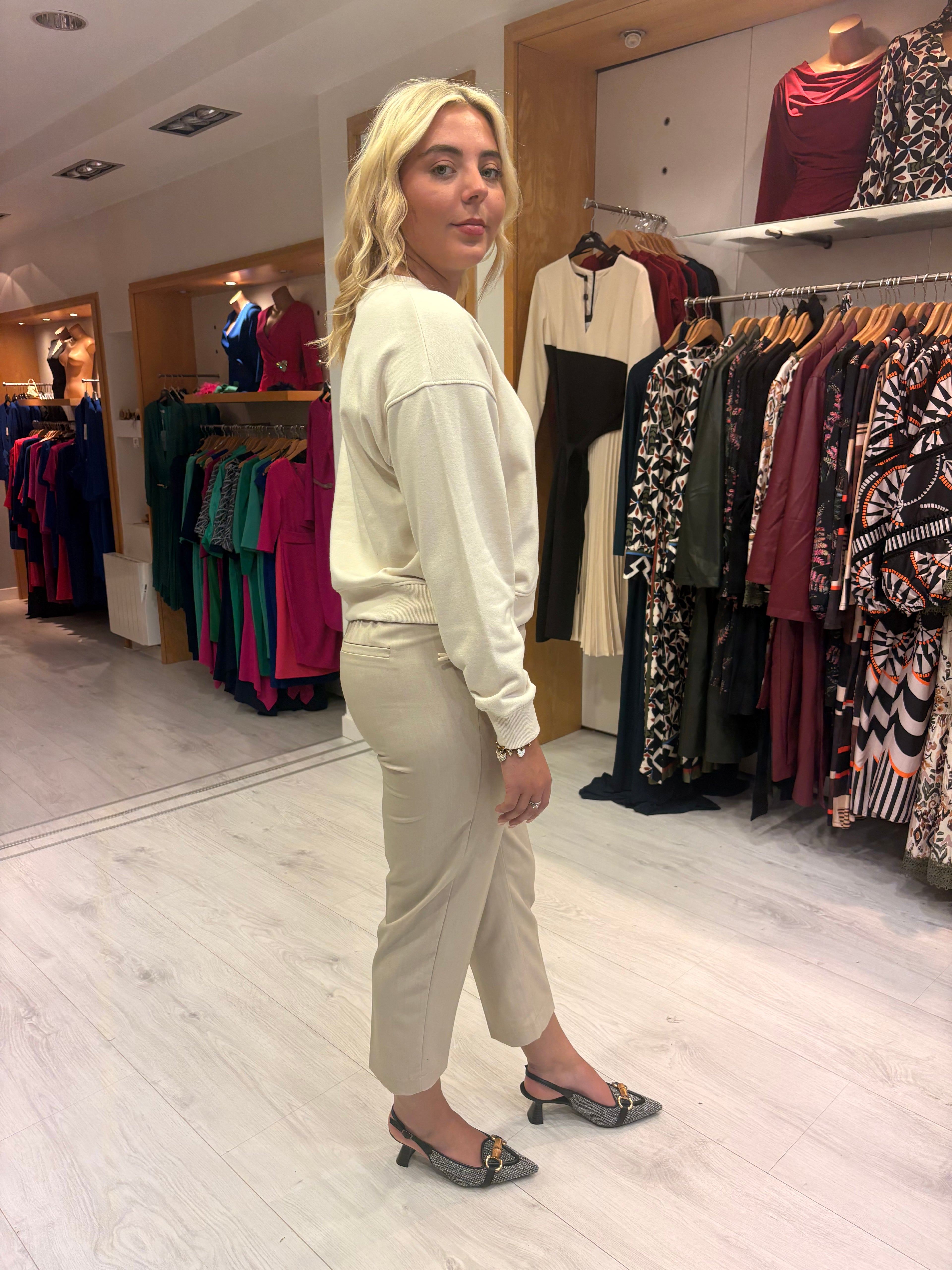 Kaffe Sakura Crop Feather Trouser