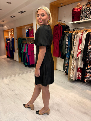 Kaffe Black Puff Sleeve Dress