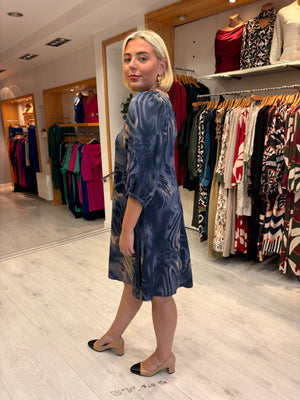 Karen By Simonsen Blue Tie-Dye Print Dress