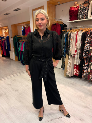 Karen By Simonsen Black Lace Blouse