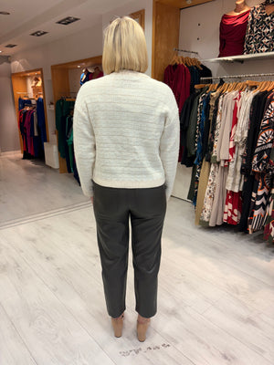 Karen By Simonsen Textured Cream Cardigan