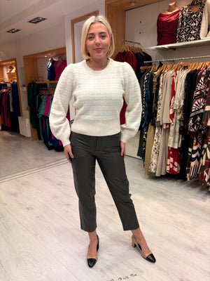 Karen By Simonsen Textured Knit Cream Jumper