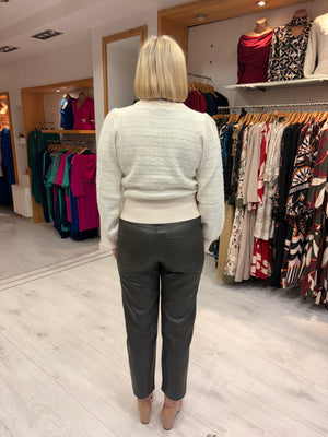 Karen By Simonsen Textured Knit Cream Jumper