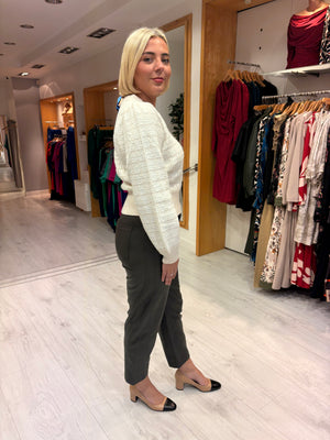 Karen By Simonsen Textured Knit Cream Jumper