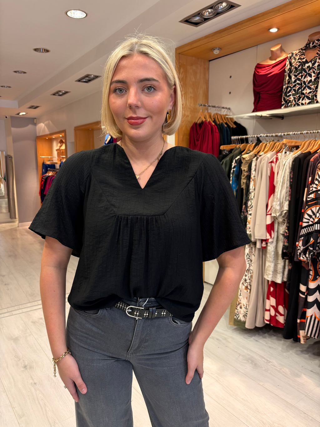 St Tropez Black Blouse