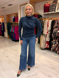 Yaya Blue Wide Leg Jean