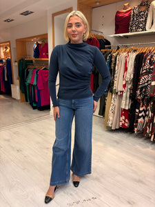 Yaya Blue Wide Leg Jean