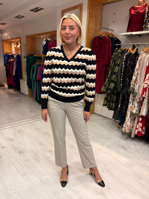Smashed Lemon Zig-Zag Knit Jumper