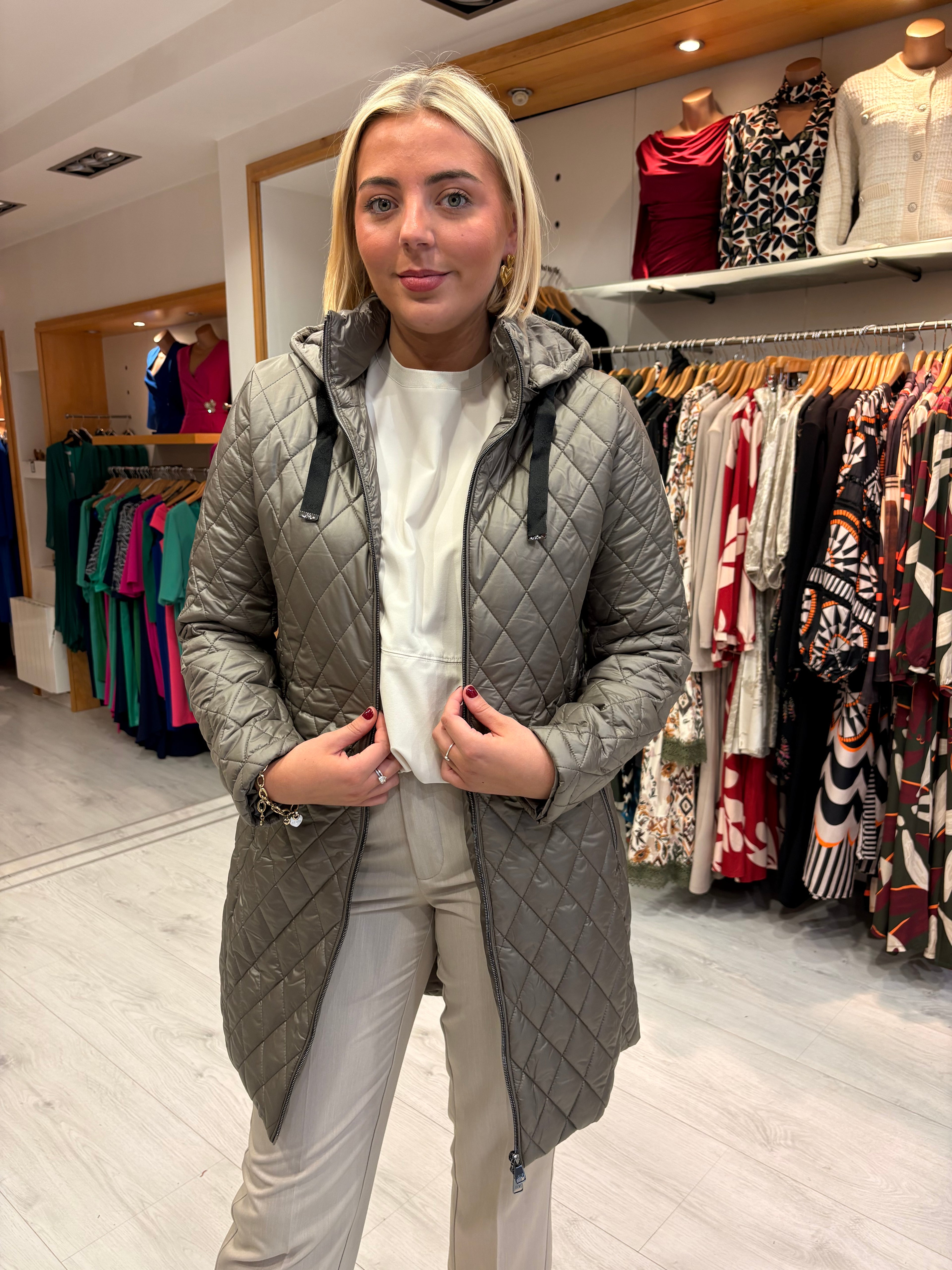 HV Polo Taupe Quilted Coat