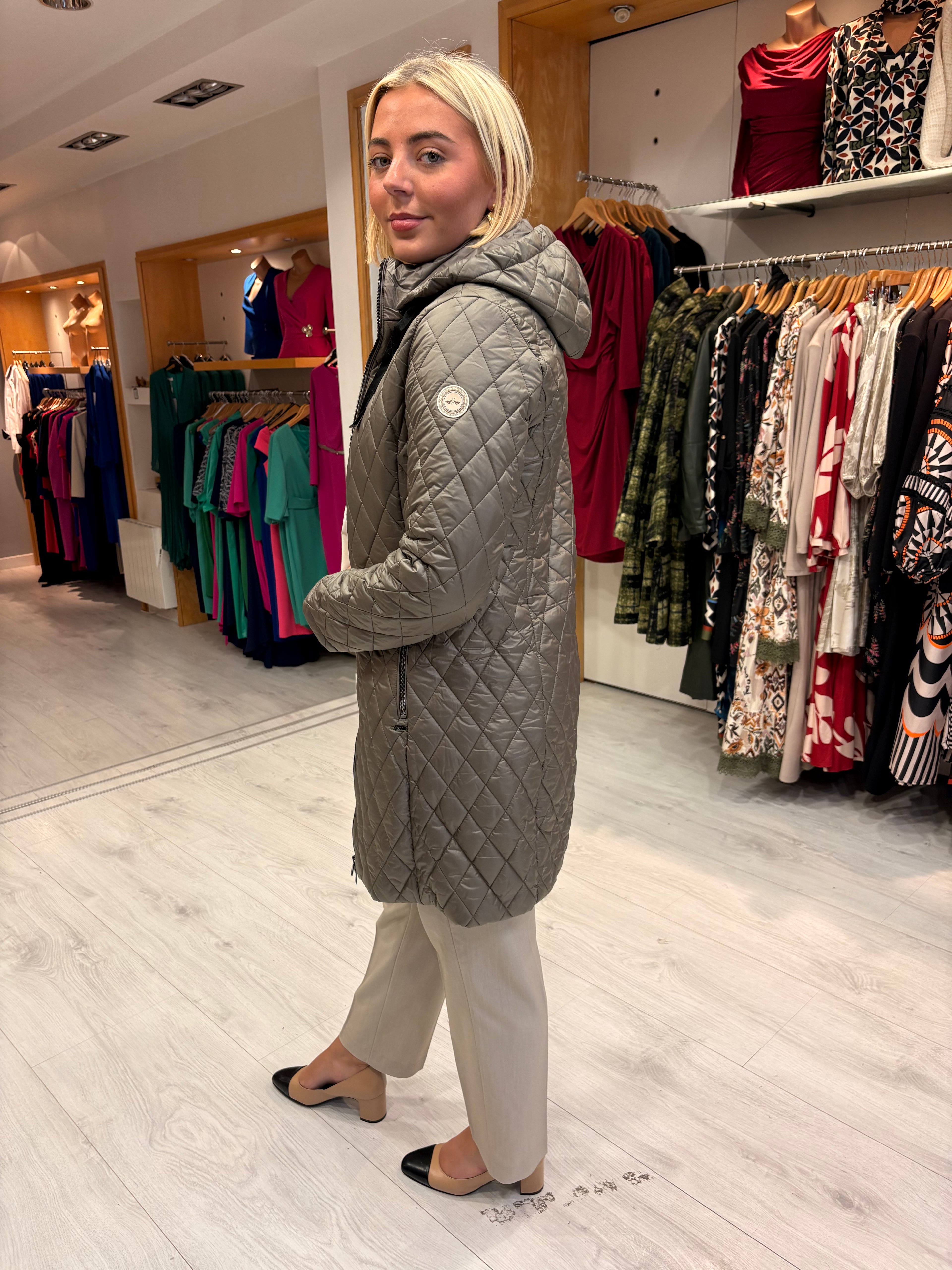 HV Polo Taupe Quilted Coat