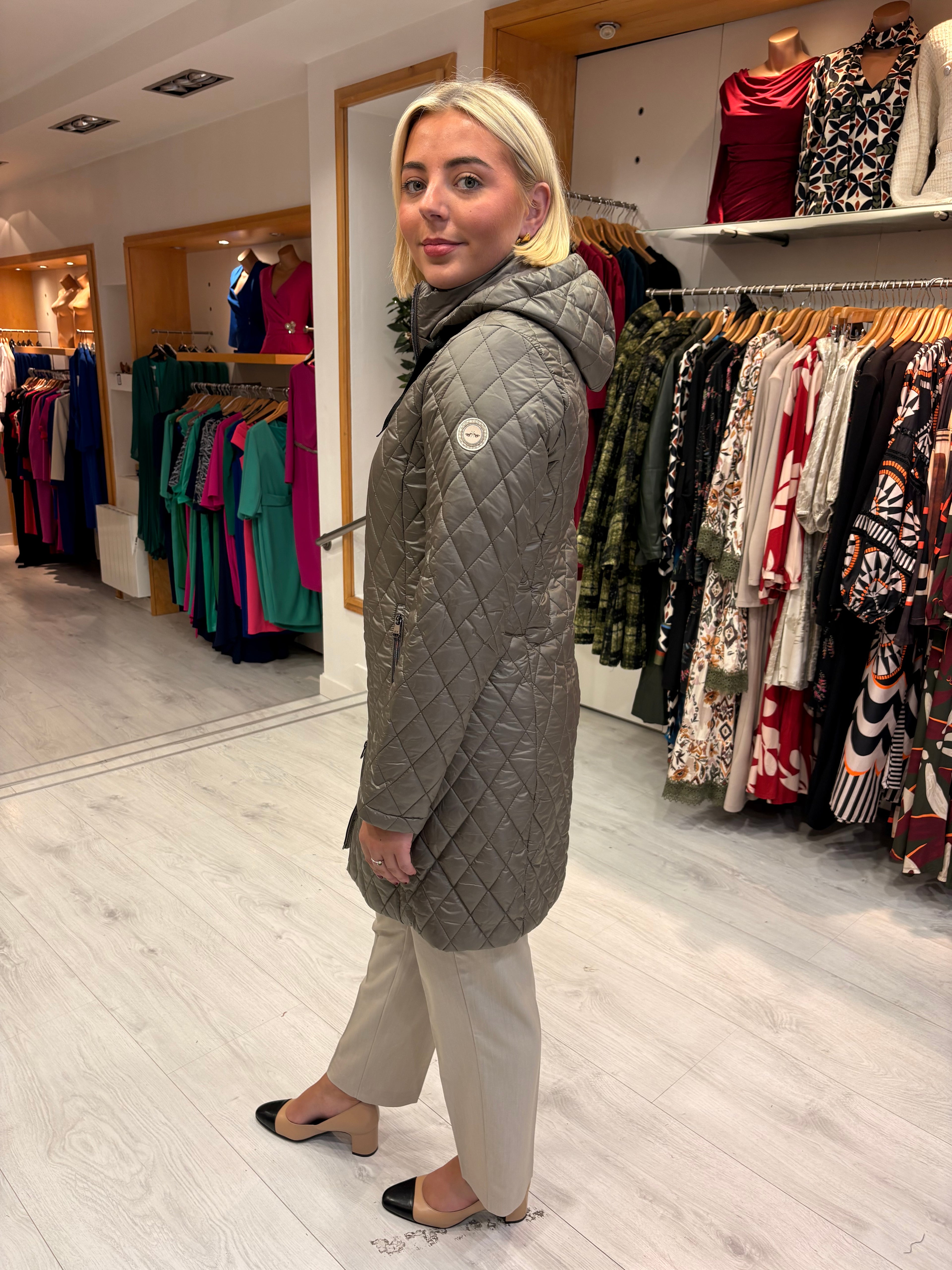 HV Polo Taupe Quilted Coat