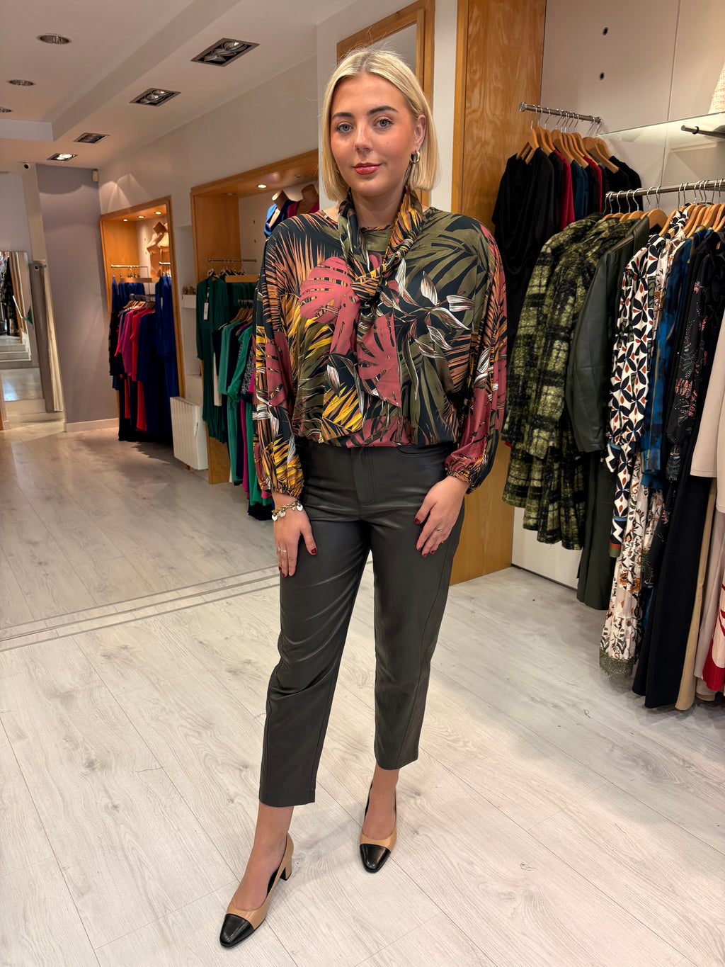 K Design Multicolour Tropical Print Blouse