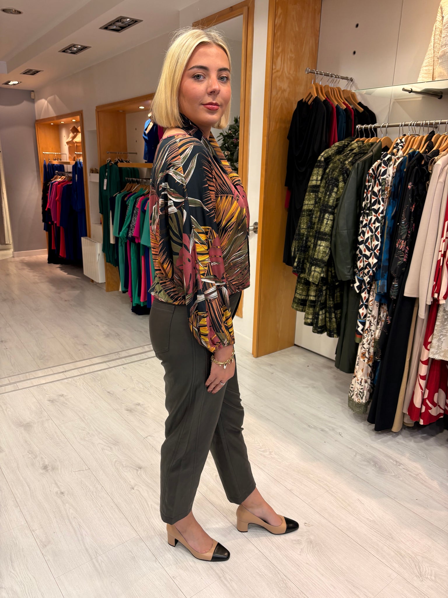 K Design Multicolour Tropical Print Blouse