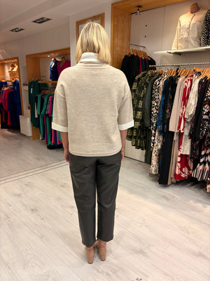 K Design Beige Turtleneck Knit