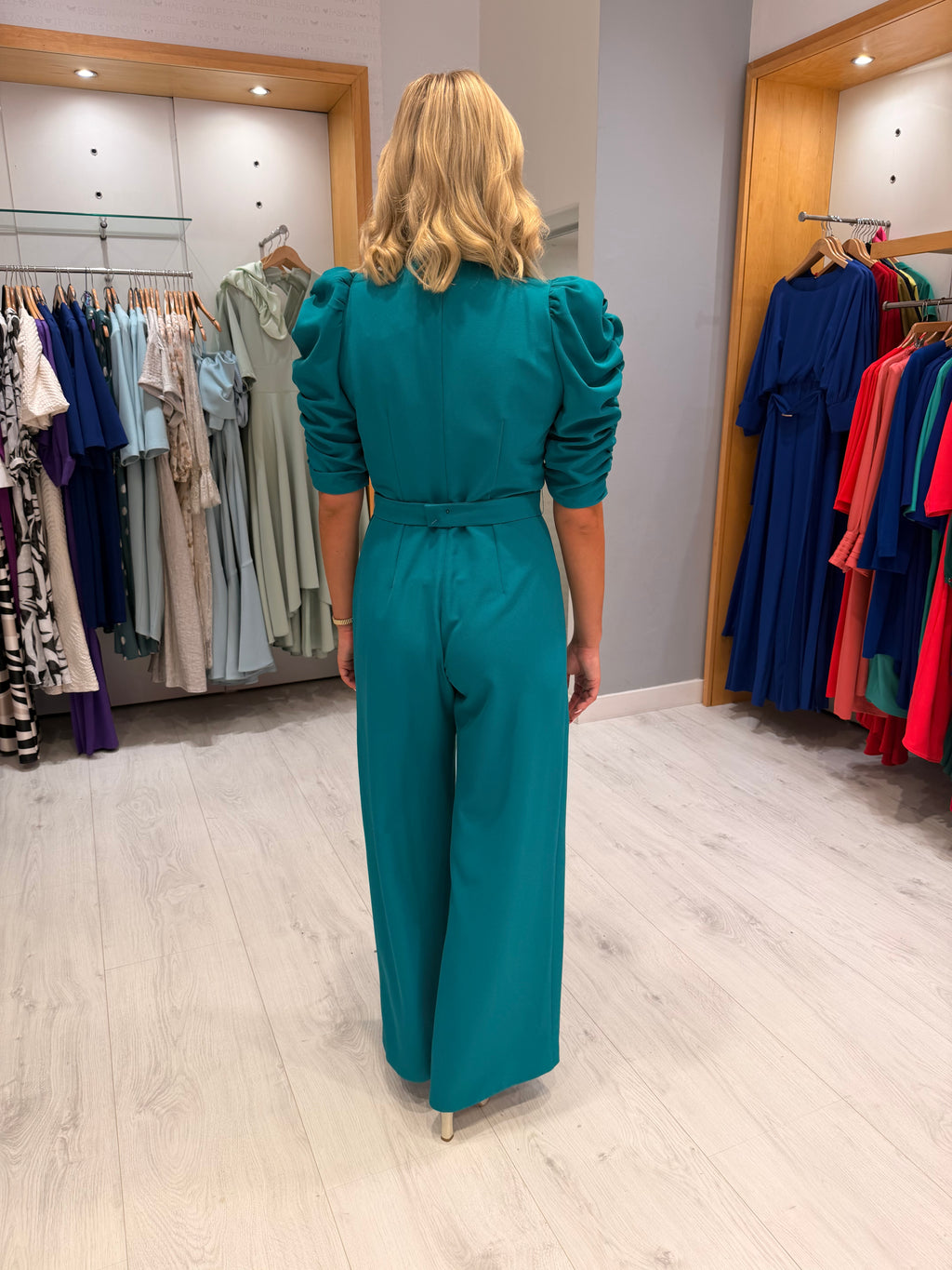 Casting Teal Jumpsuit