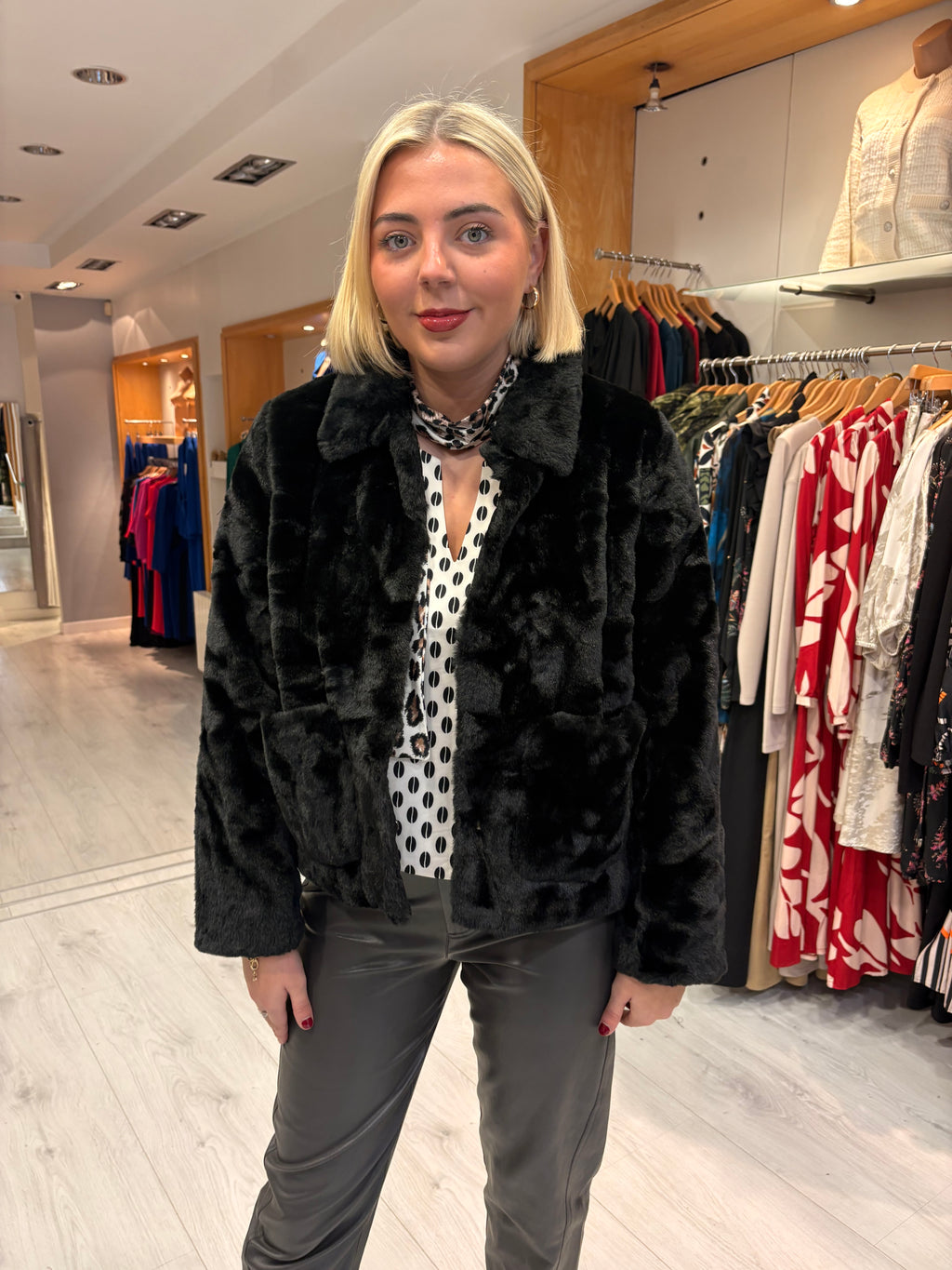 This Girls Curiosity Black Faux Fur Jacket