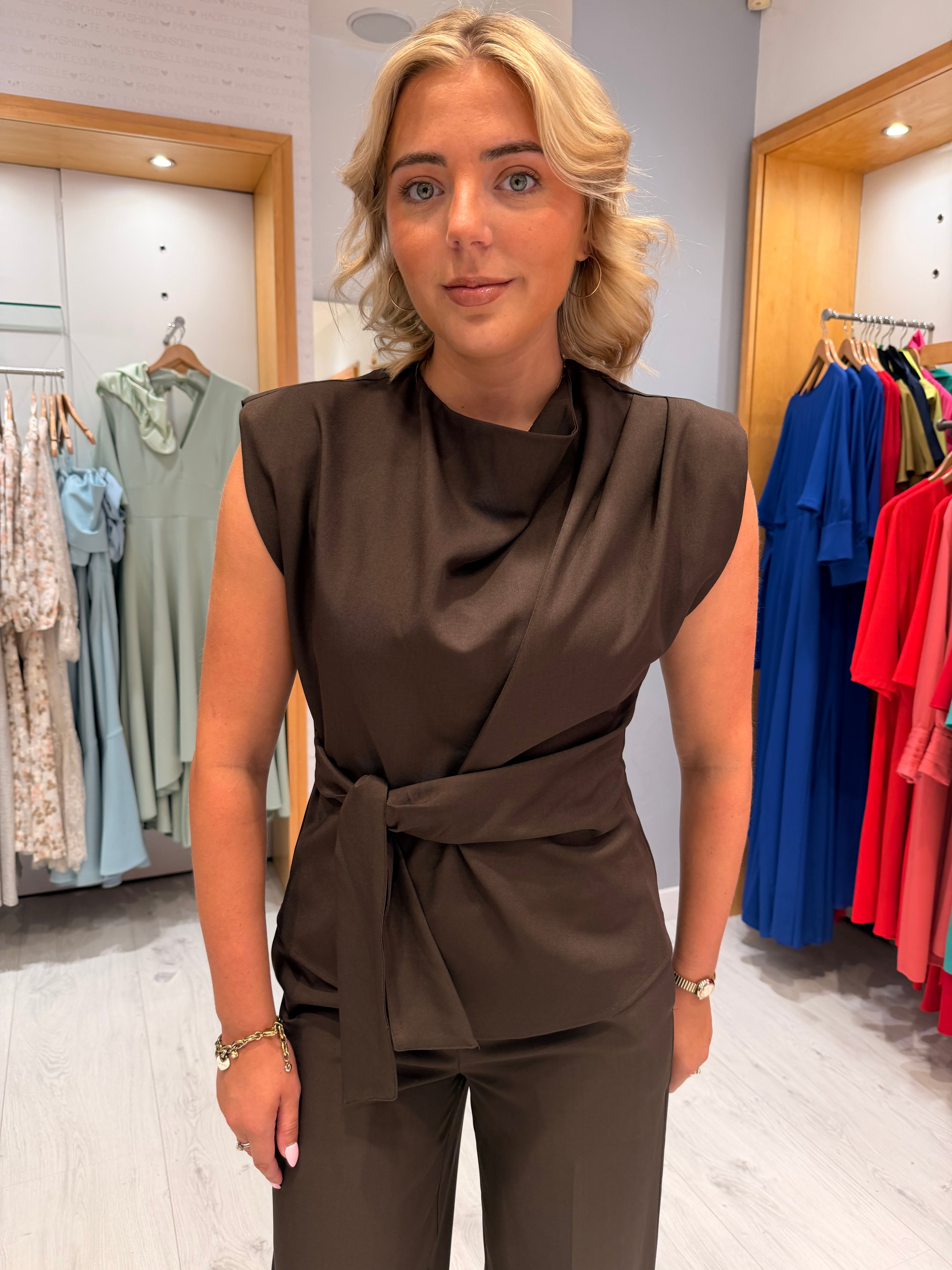 Co'Couture Brown Two-Piece Set