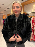 This Girls Curiosity Black Faux Fur Jacket