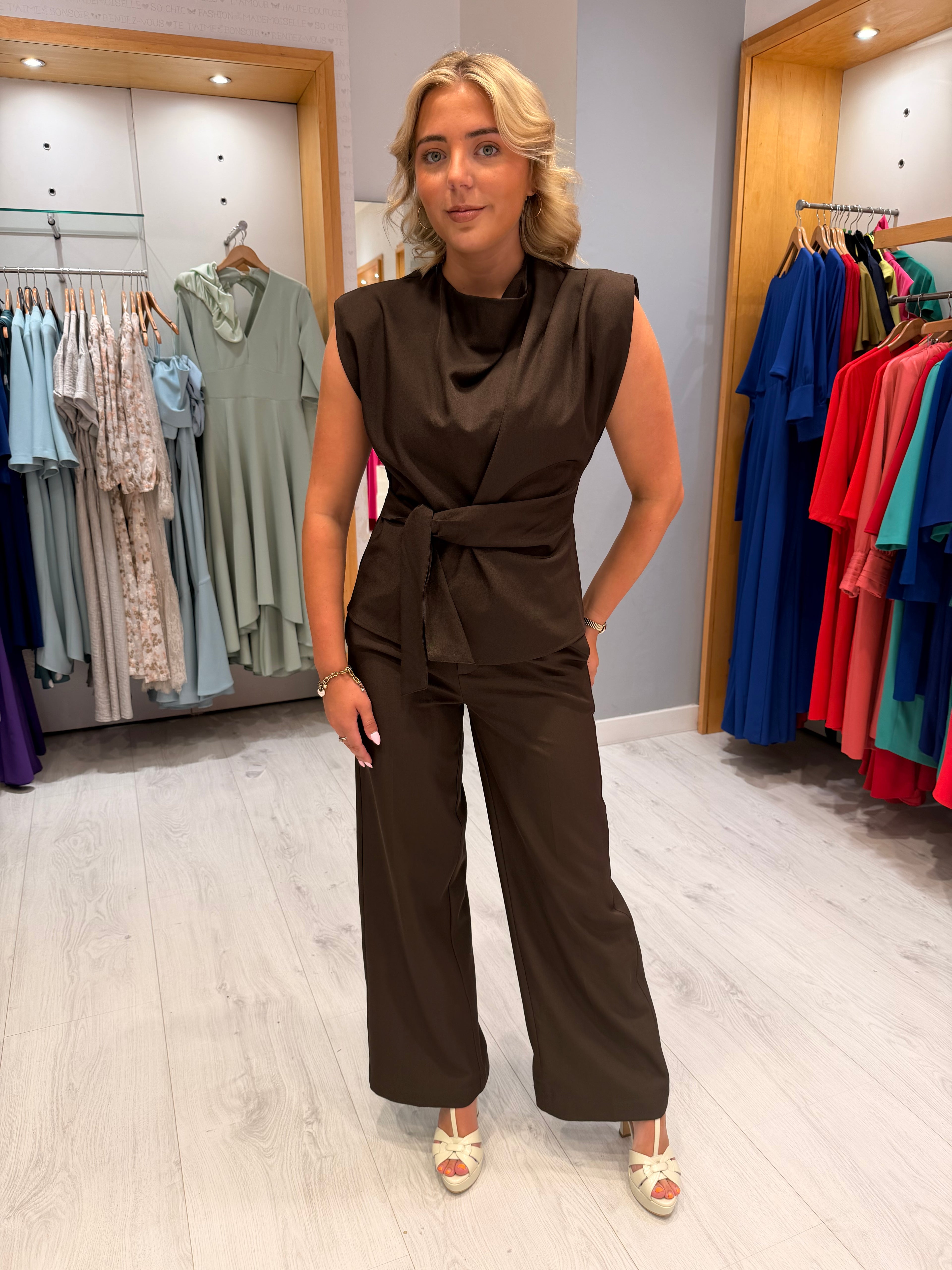 Co'Couture Brown Two-Piece Set