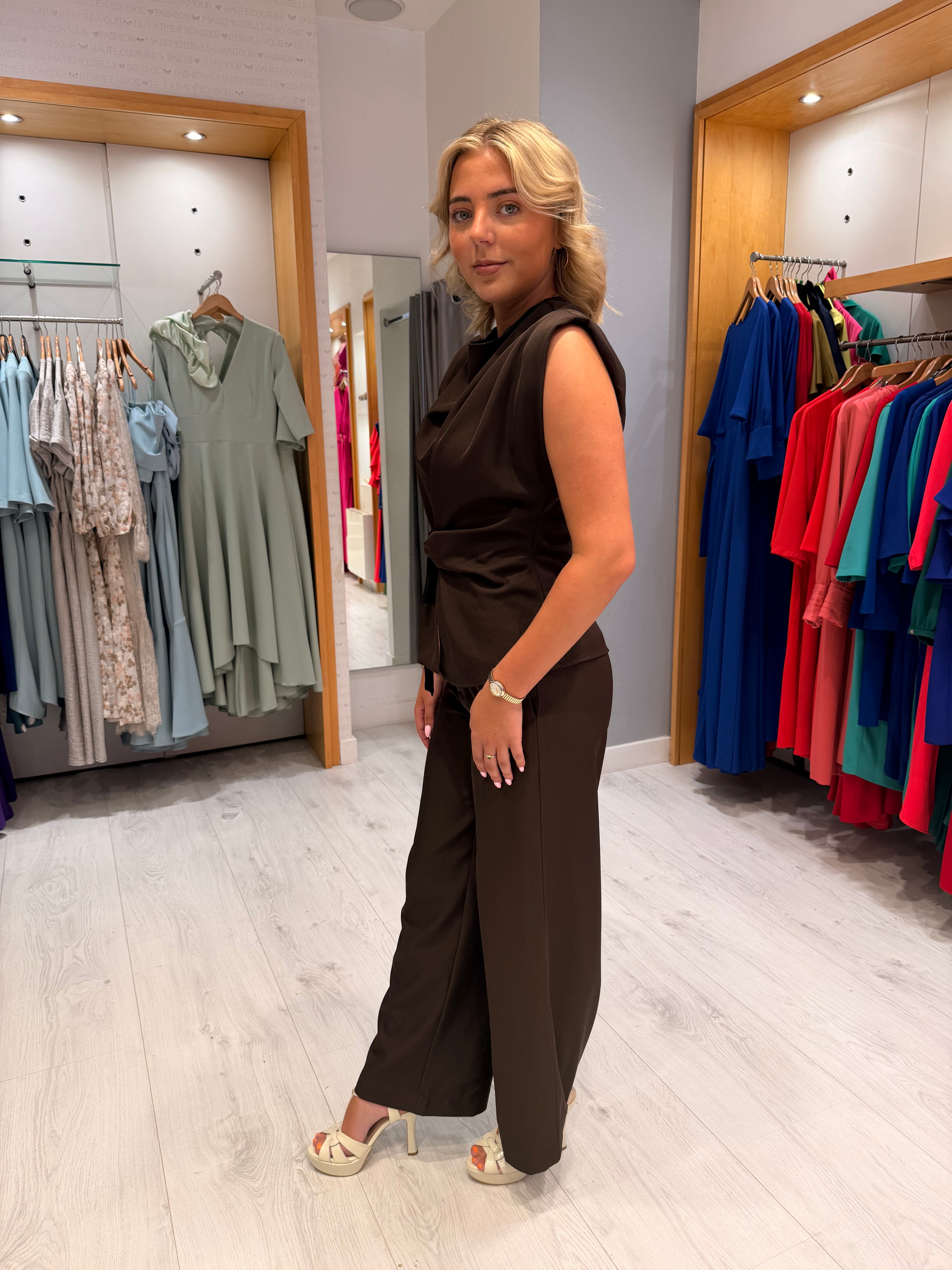 Co'Couture Brown Two-Piece Set