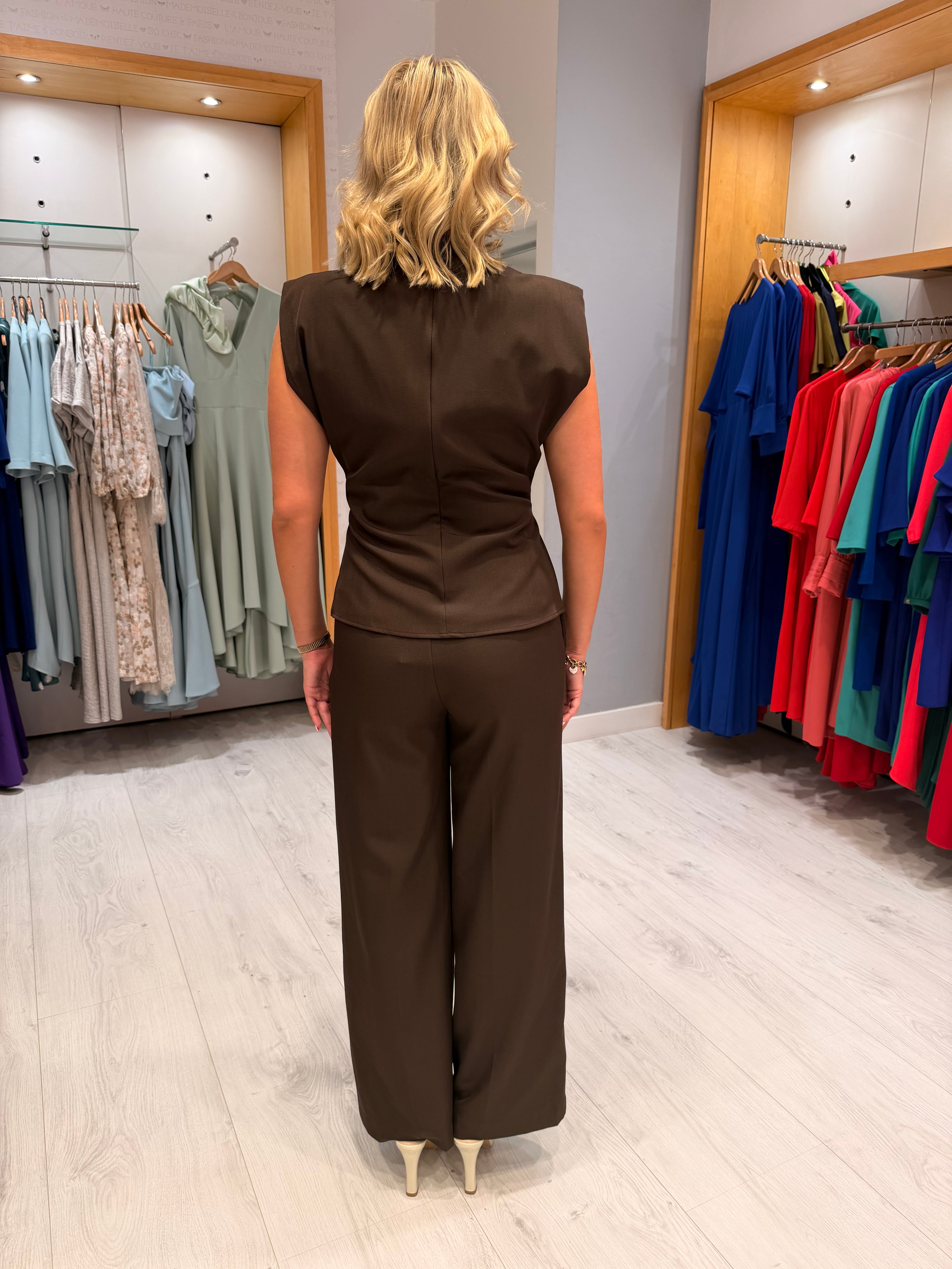 Co'Couture Brown Two-Piece Set