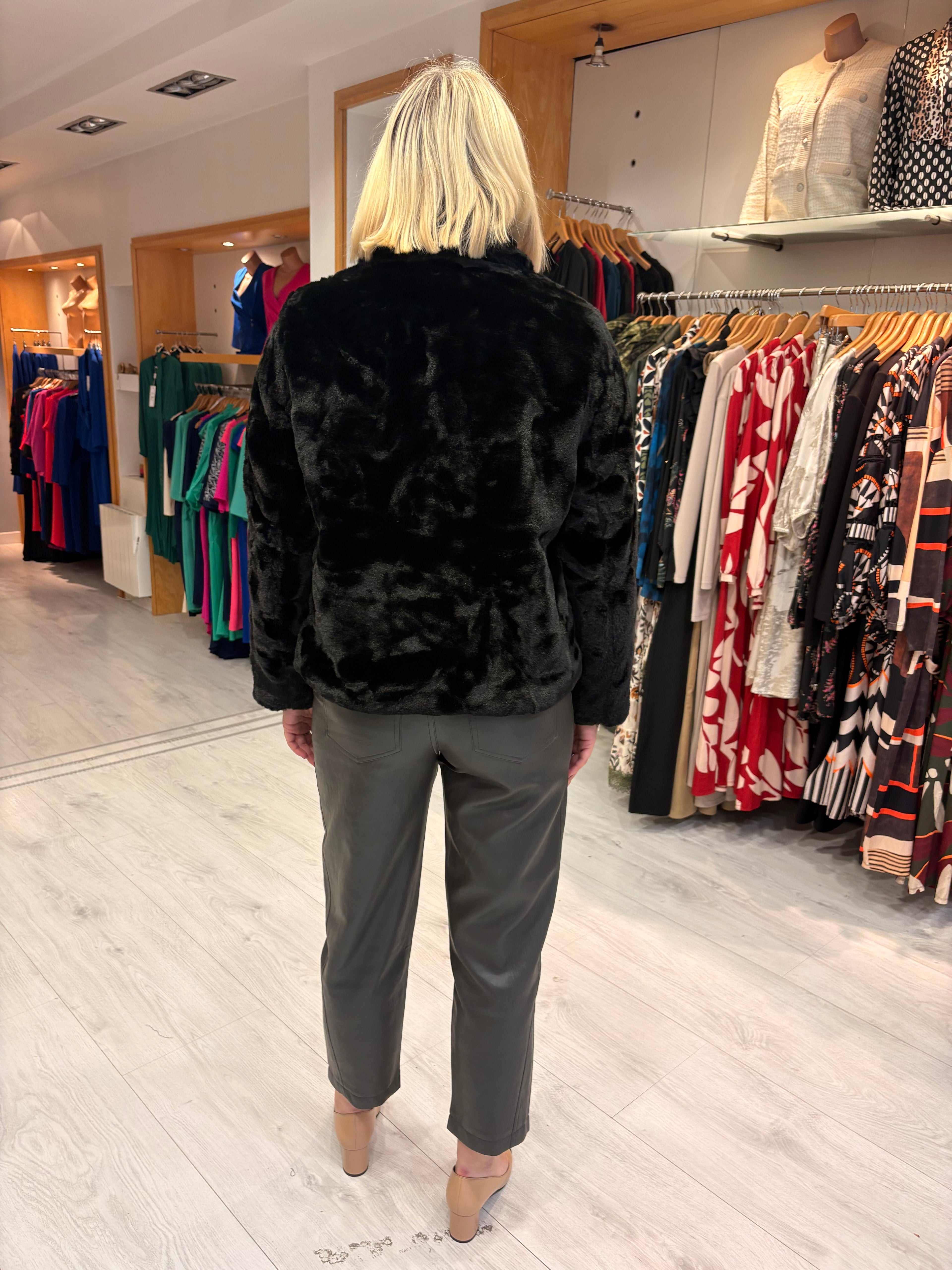 This Girls Curiosity Black Faux Fur Jacket
