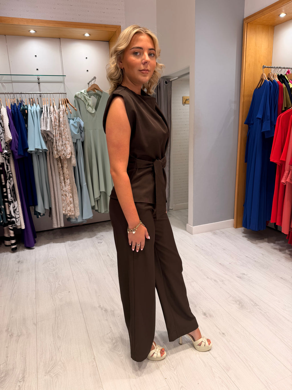 Co'Couture Brown Two-Piece Set