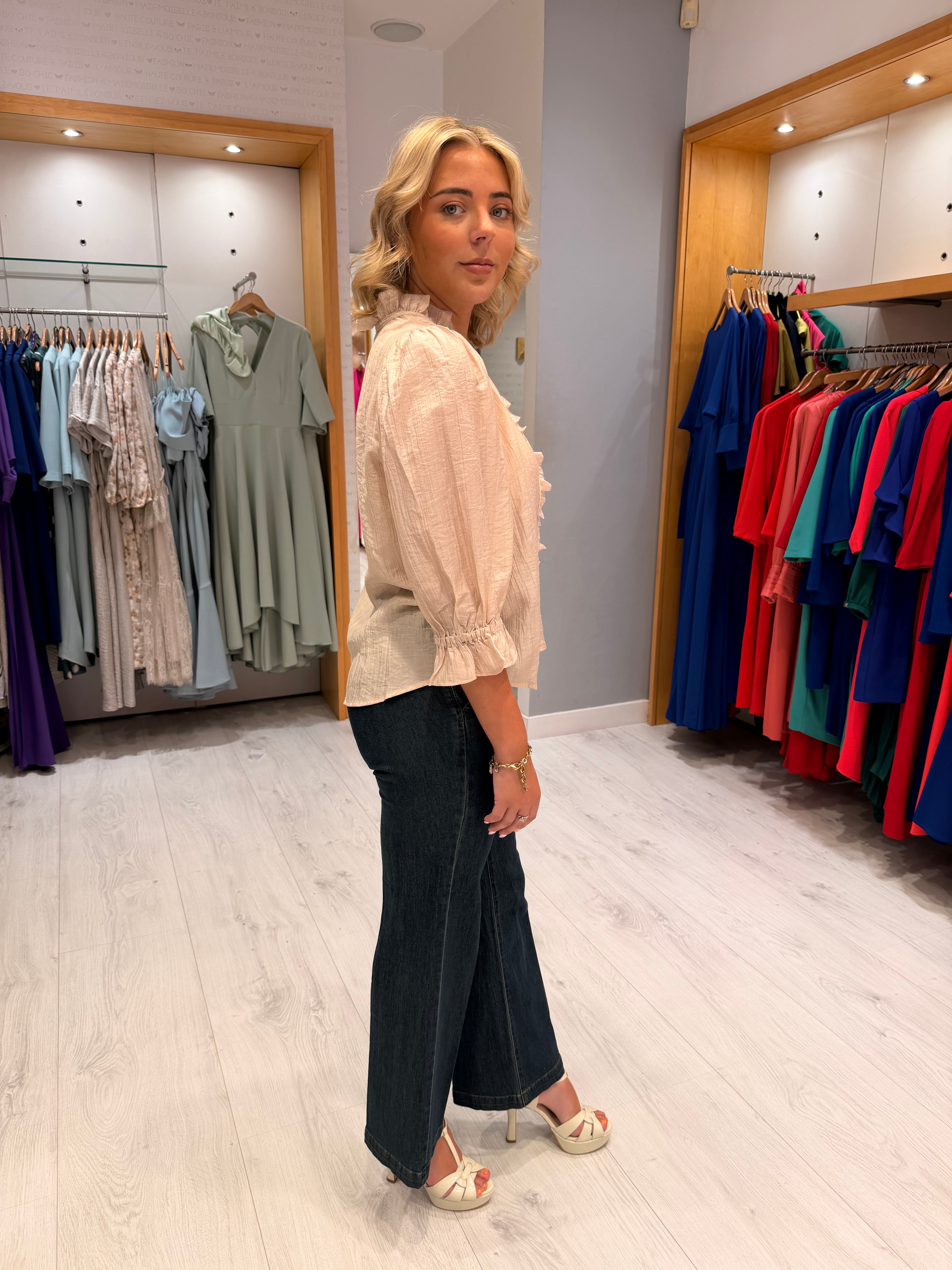 Co'Couture Mink Ruffle Top