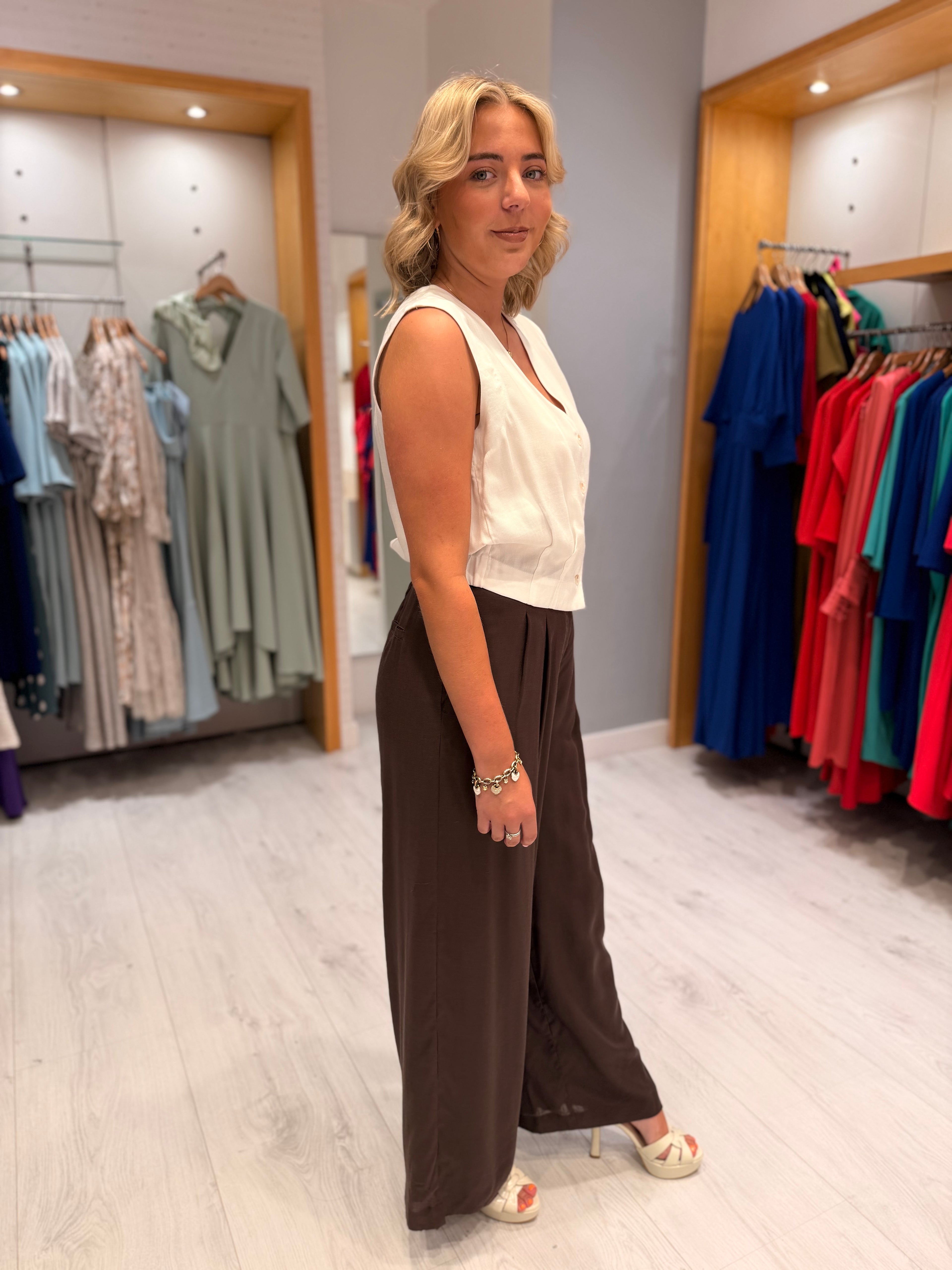Yaya White Waistcoat