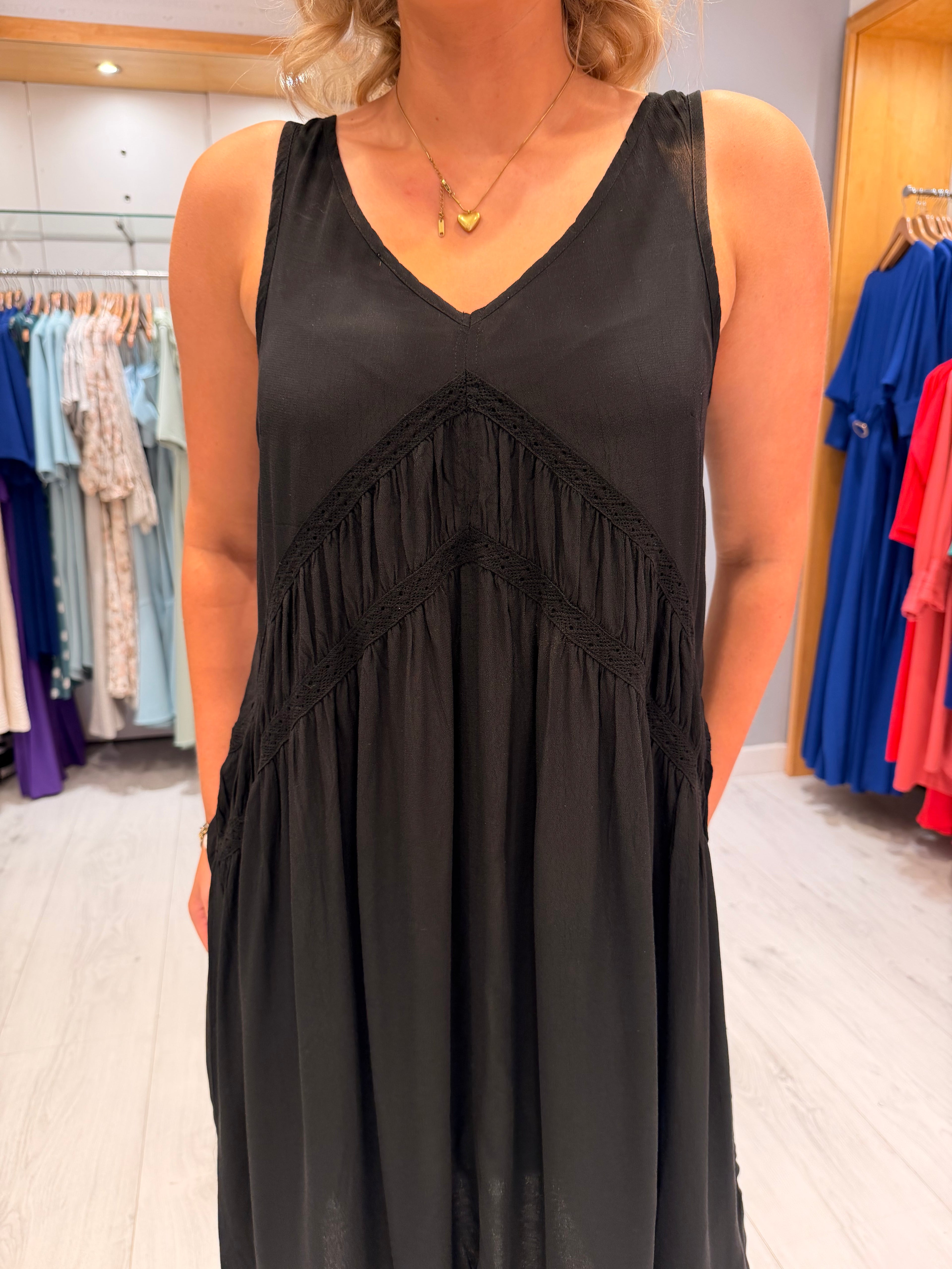 Soaked Black Boho Dress