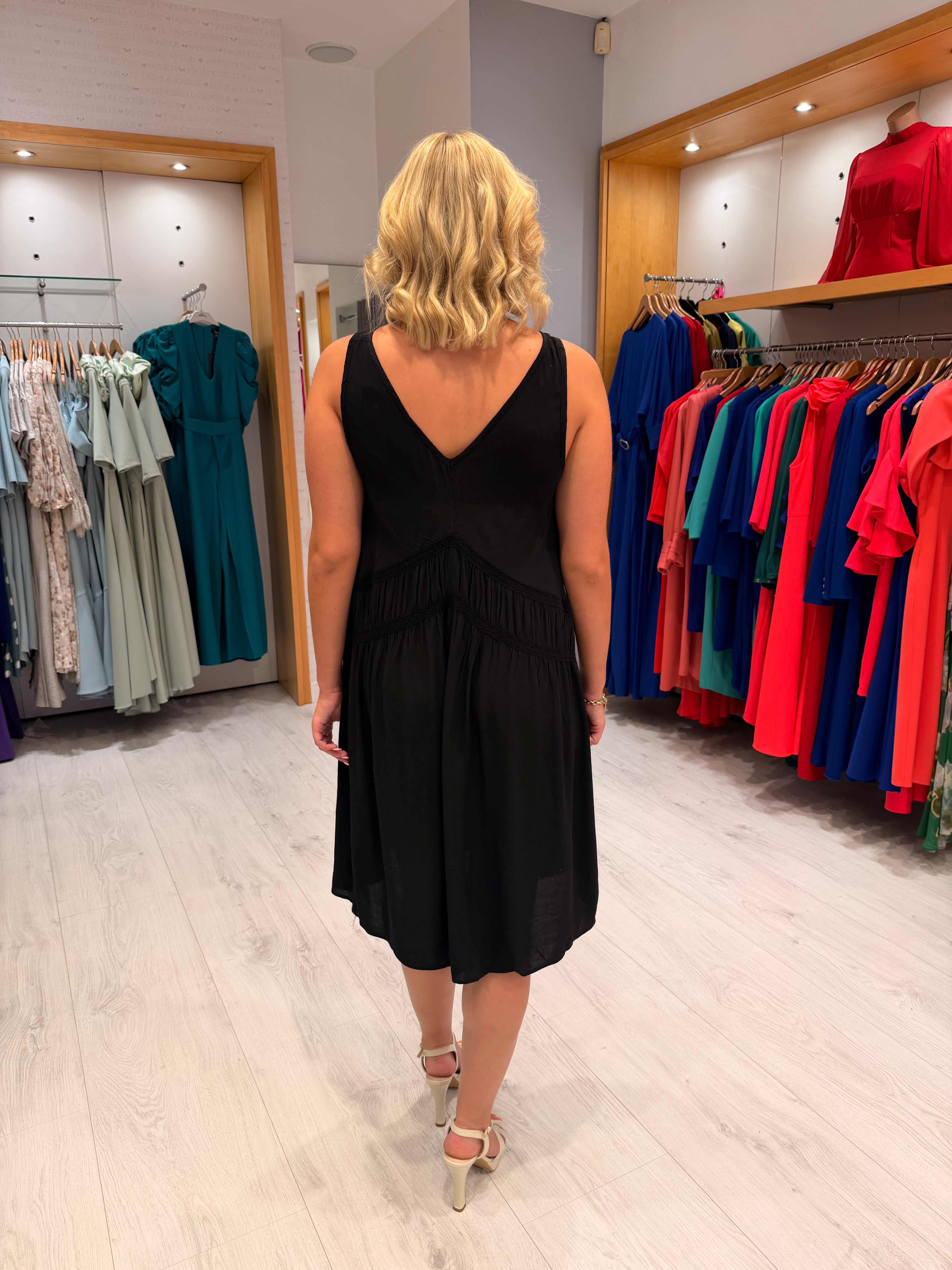 Soaked Black Boho Dress