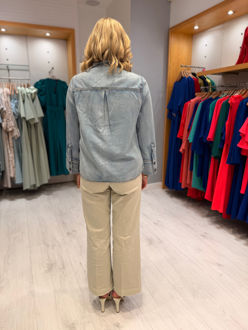 My Essential Wardrobe Light Wash Denim Blouse