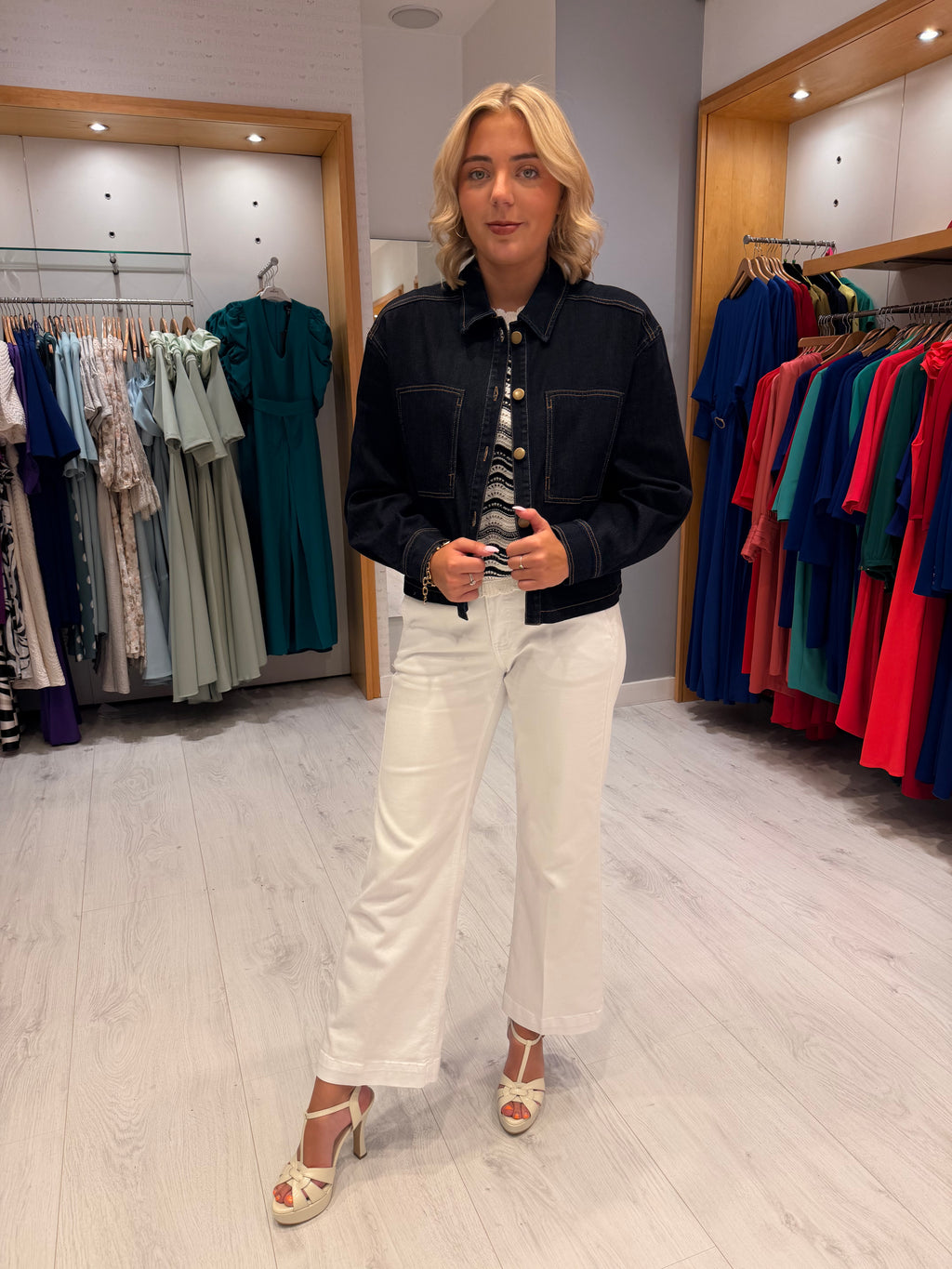 St Tropez Navy Denim Shirt Jacket