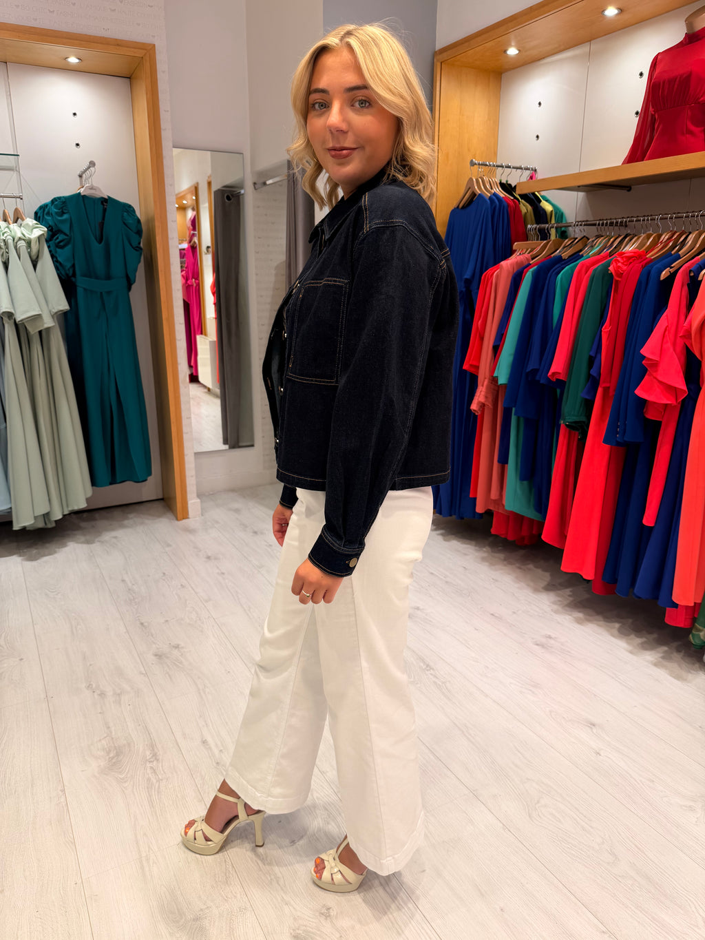 St Tropez Navy Denim Shirt Jacket
