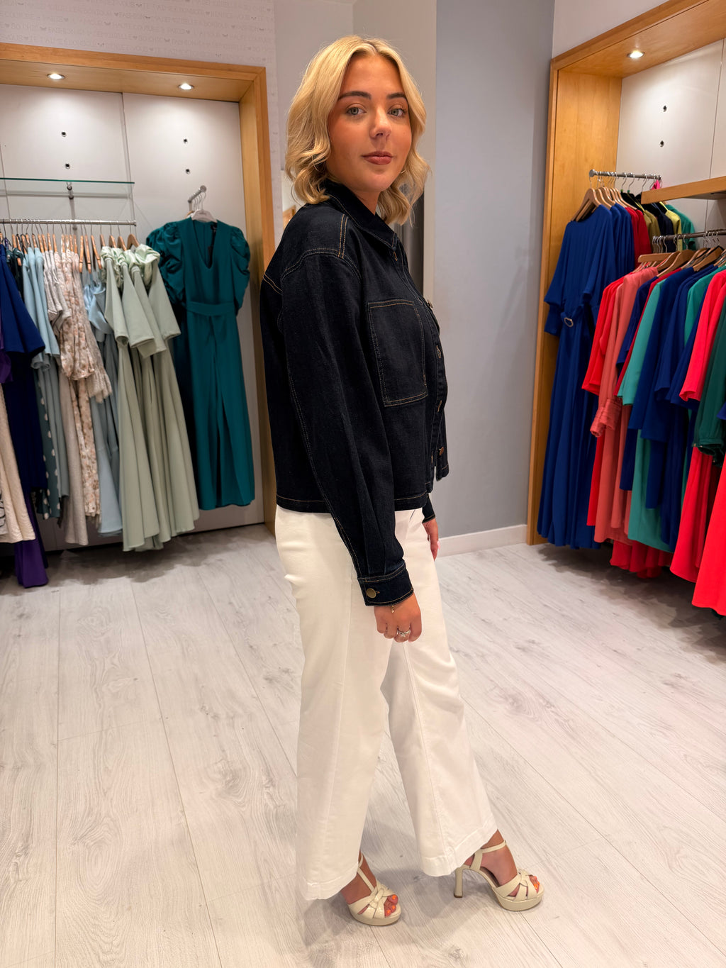 St Tropez Navy Denim Shirt Jacket